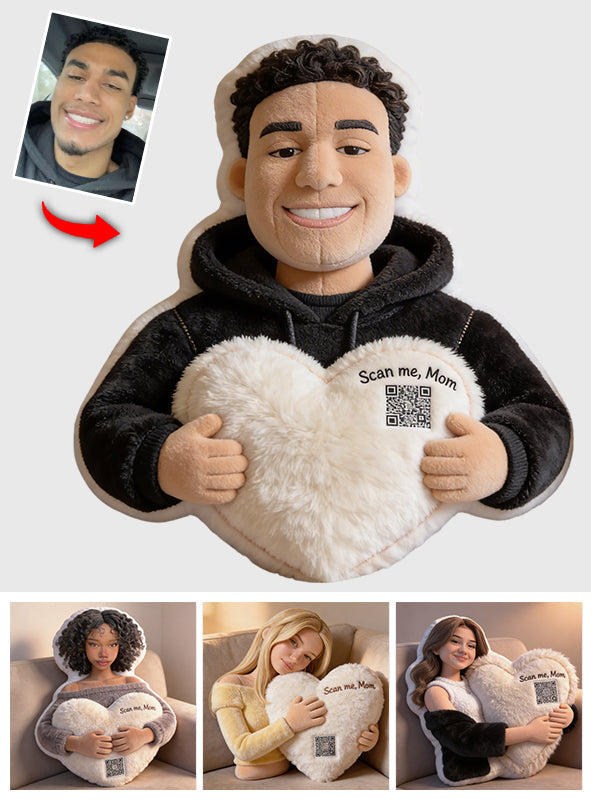 Scan Me - Personalized Mother Premium Faux Fur Pillow