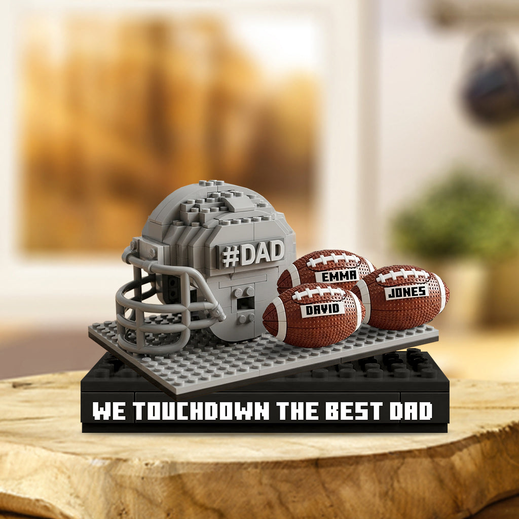 We Touchdown The Best Dad - Personalized Football Custom Shaped Acrylic Plaque