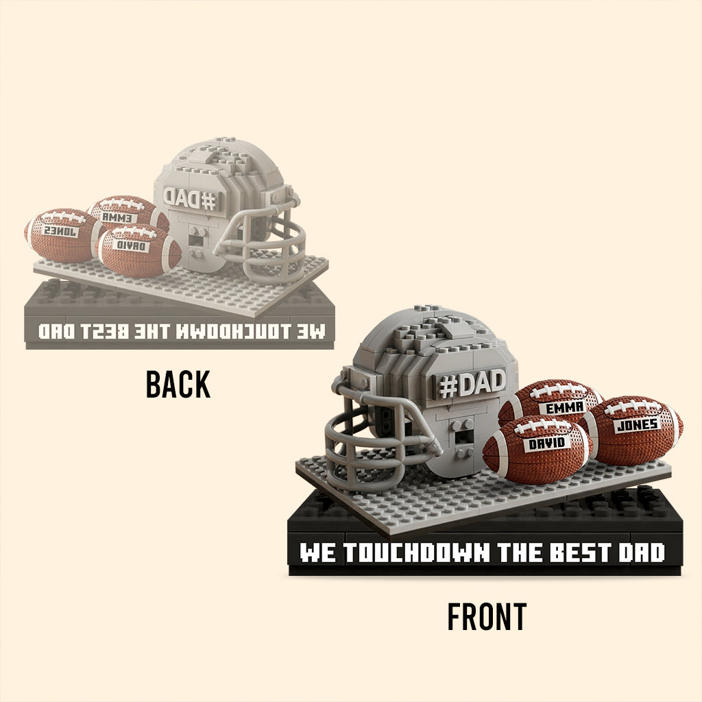 We Touchdown The Best Dad - Personalized Football Custom Shaped Acrylic Plaque