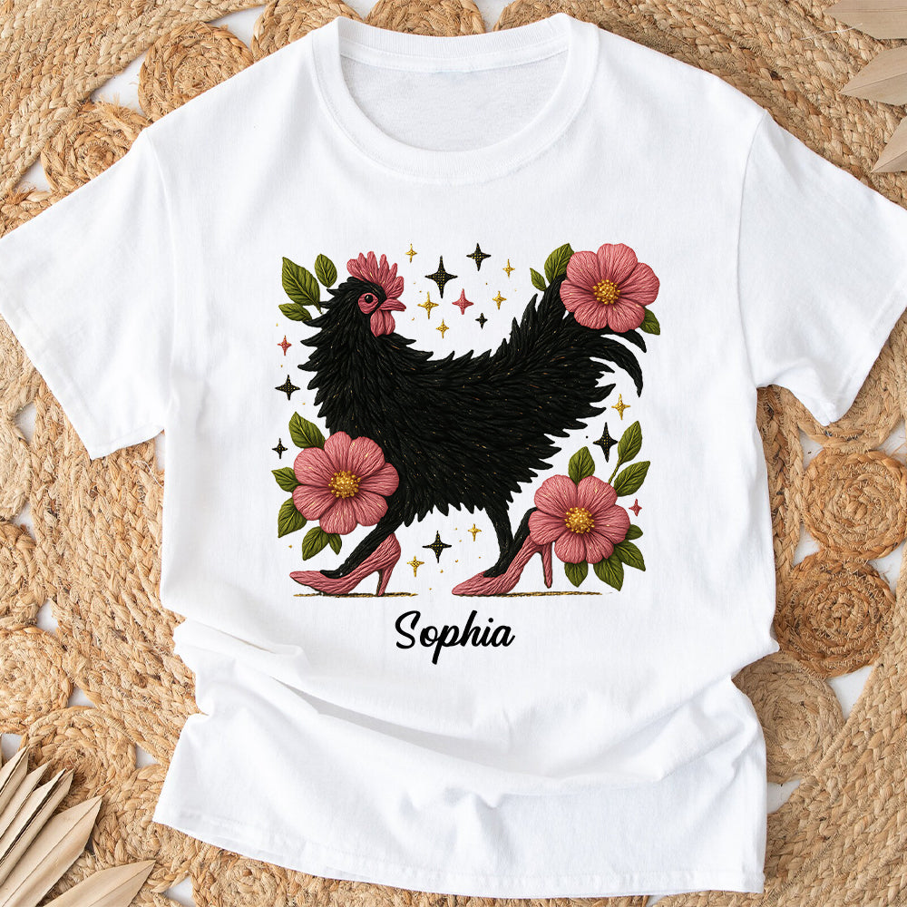 Floral Chicken - Personalized Chicken T-shirt And Hoodie