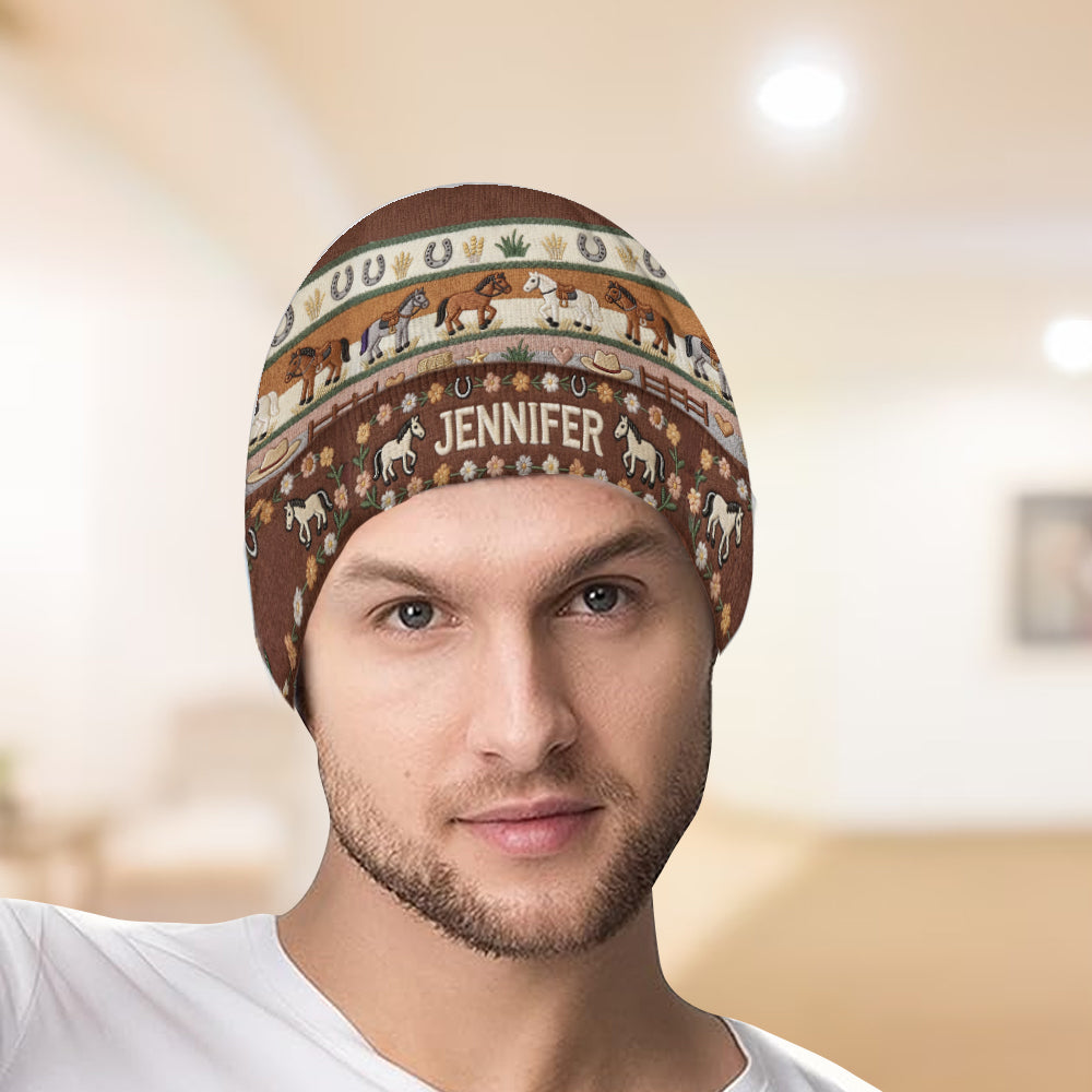 Love Horses - Personalized Horse Beanie Hat