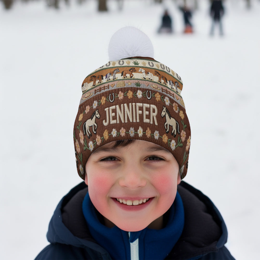 Love Horses - Personalized Horse Beanie Hat