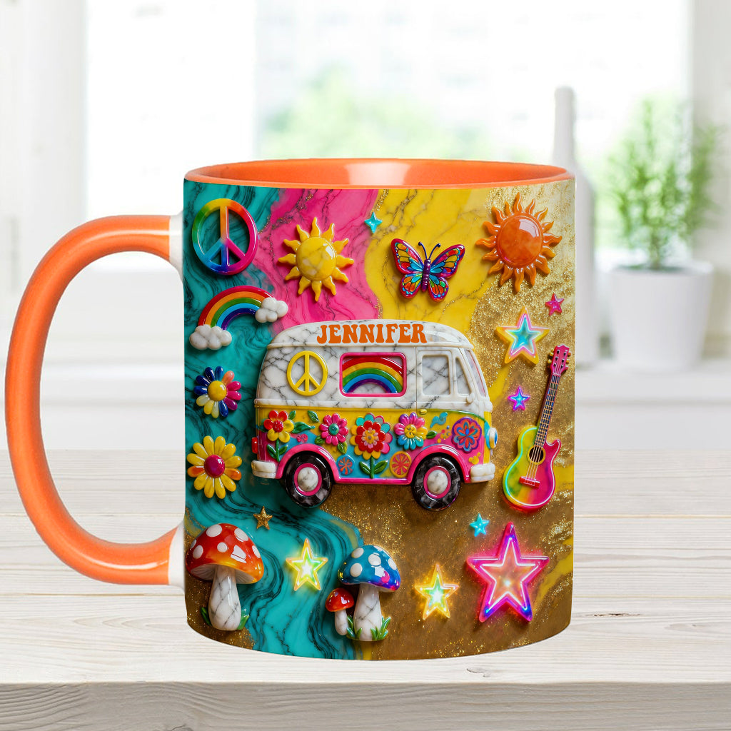 Hippie Souls - Personalized Hippie Accent Mug & Coaster