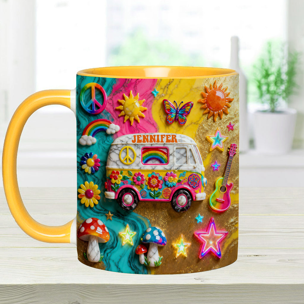 Hippie Souls - Personalized Hippie Accent Mug & Coaster