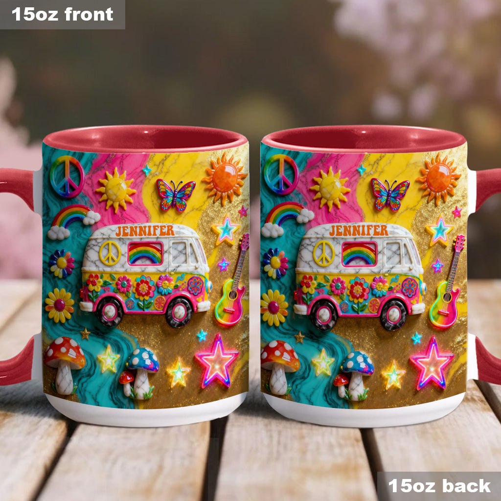 Hippie Souls - Personalized Hippie Accent Mug & Coaster