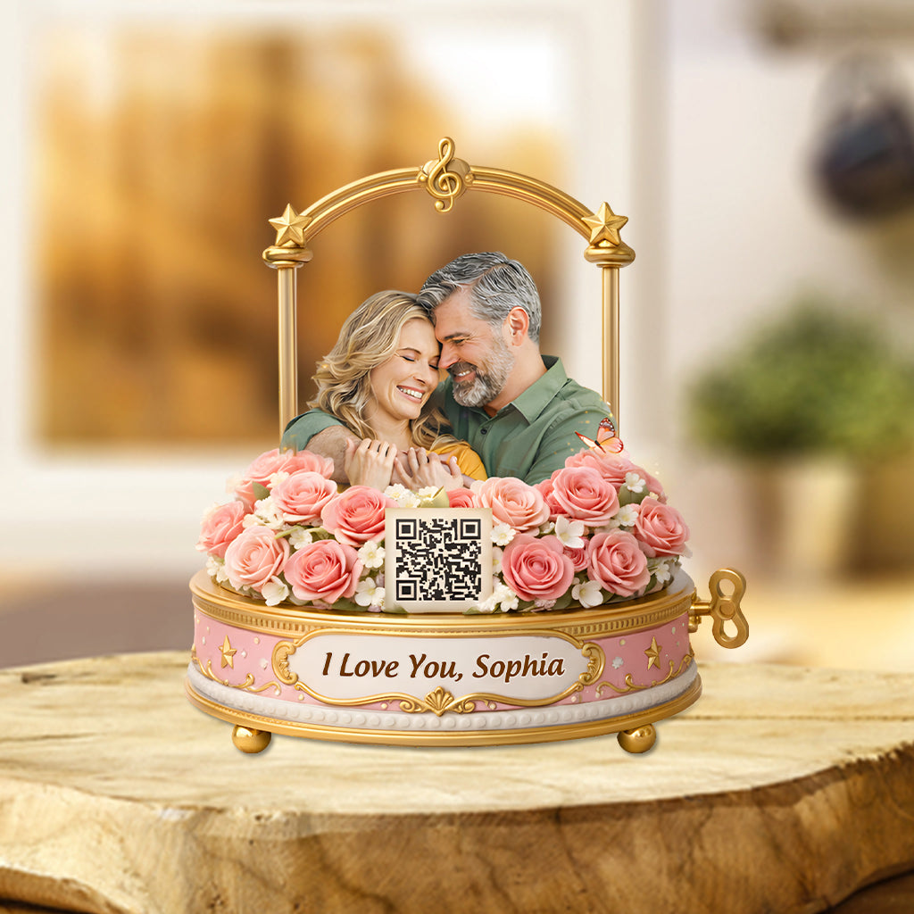 Couple Music Box - Personalized Couple Custom Shaped Acrylic Plaque