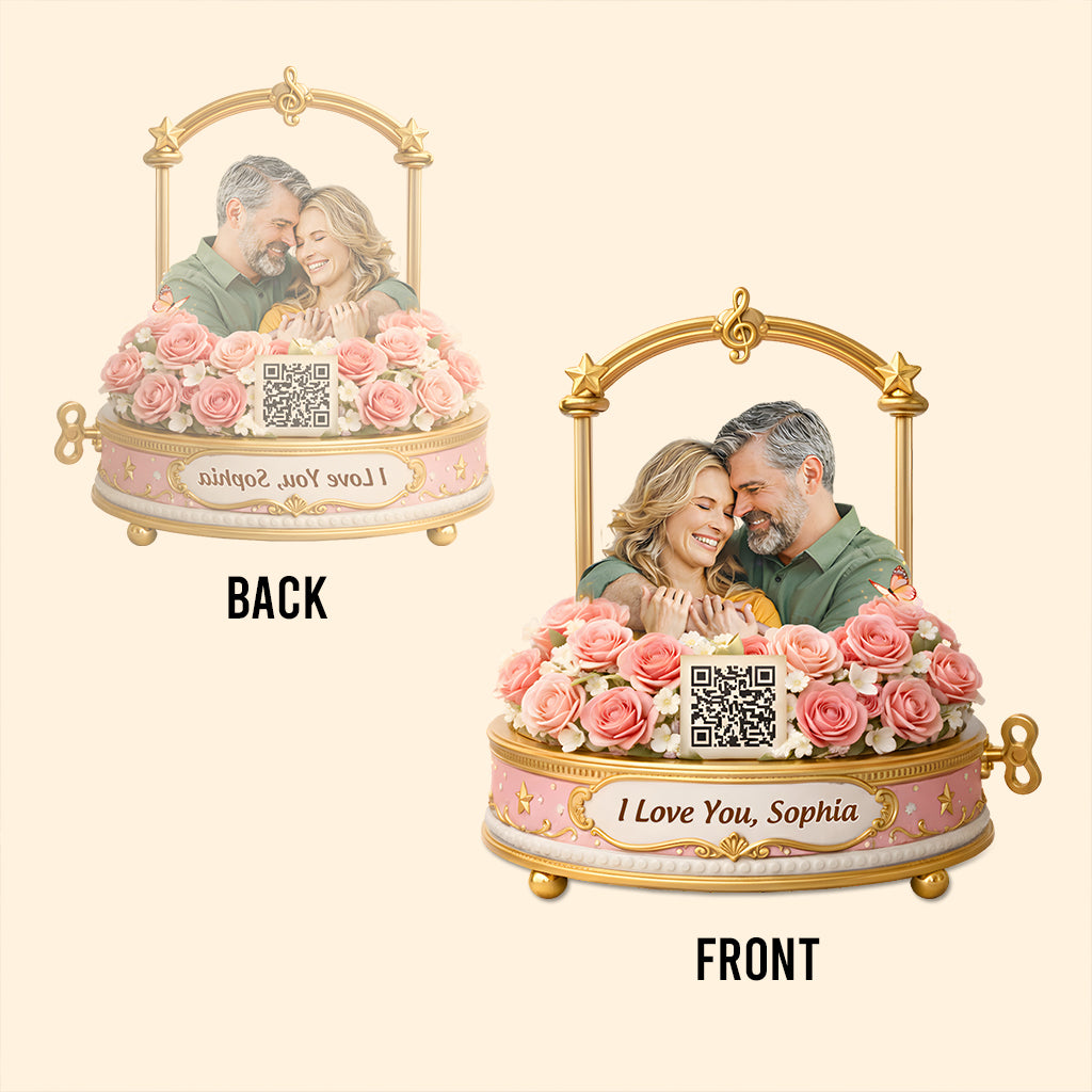 Couple Music Box - Personalized Couple Custom Shaped Acrylic Plaque