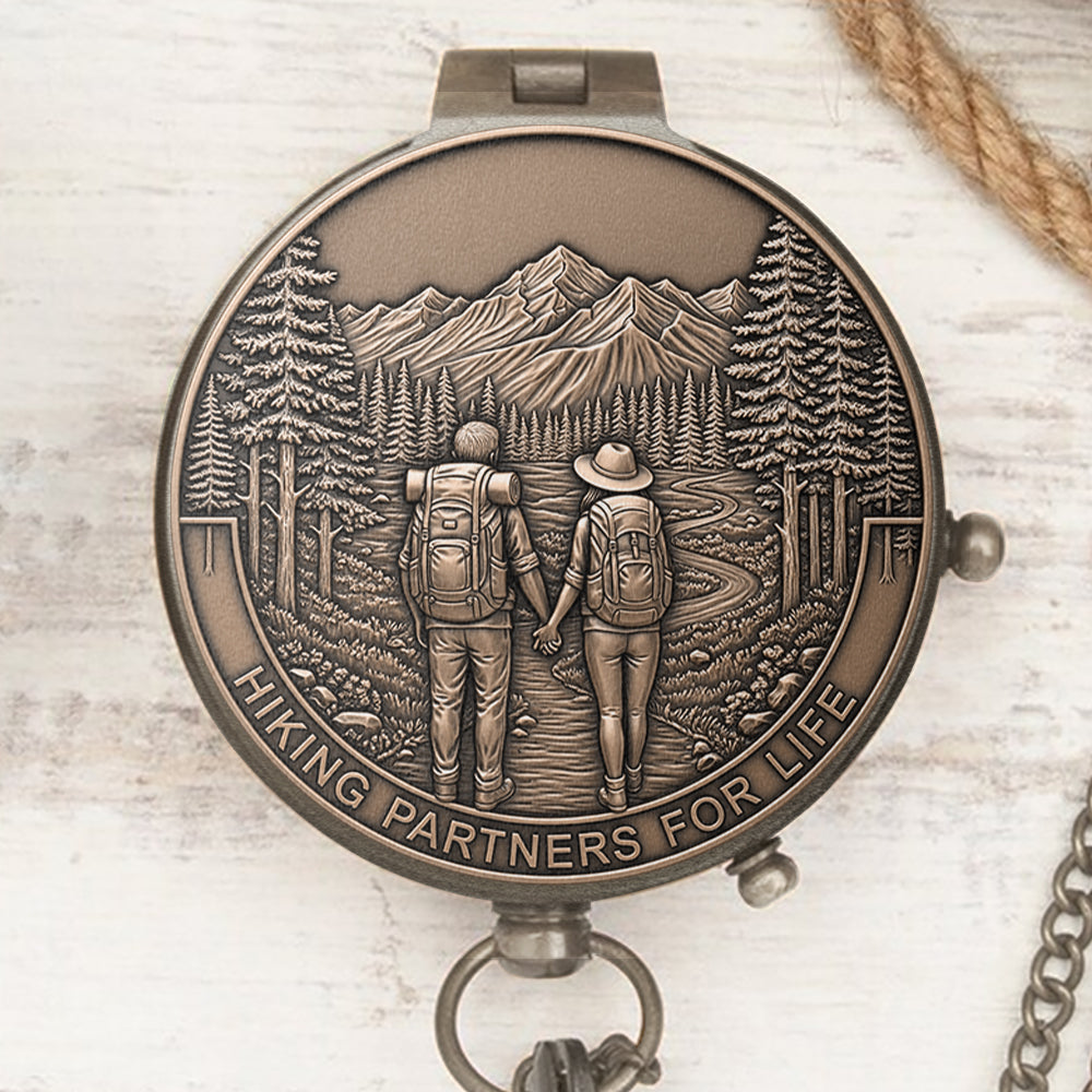 Hiking Partners For Life - Personalized Hiking Compass