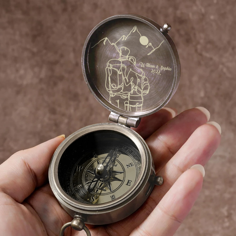 Hiking Partners For Life - Personalized Hiking Compass