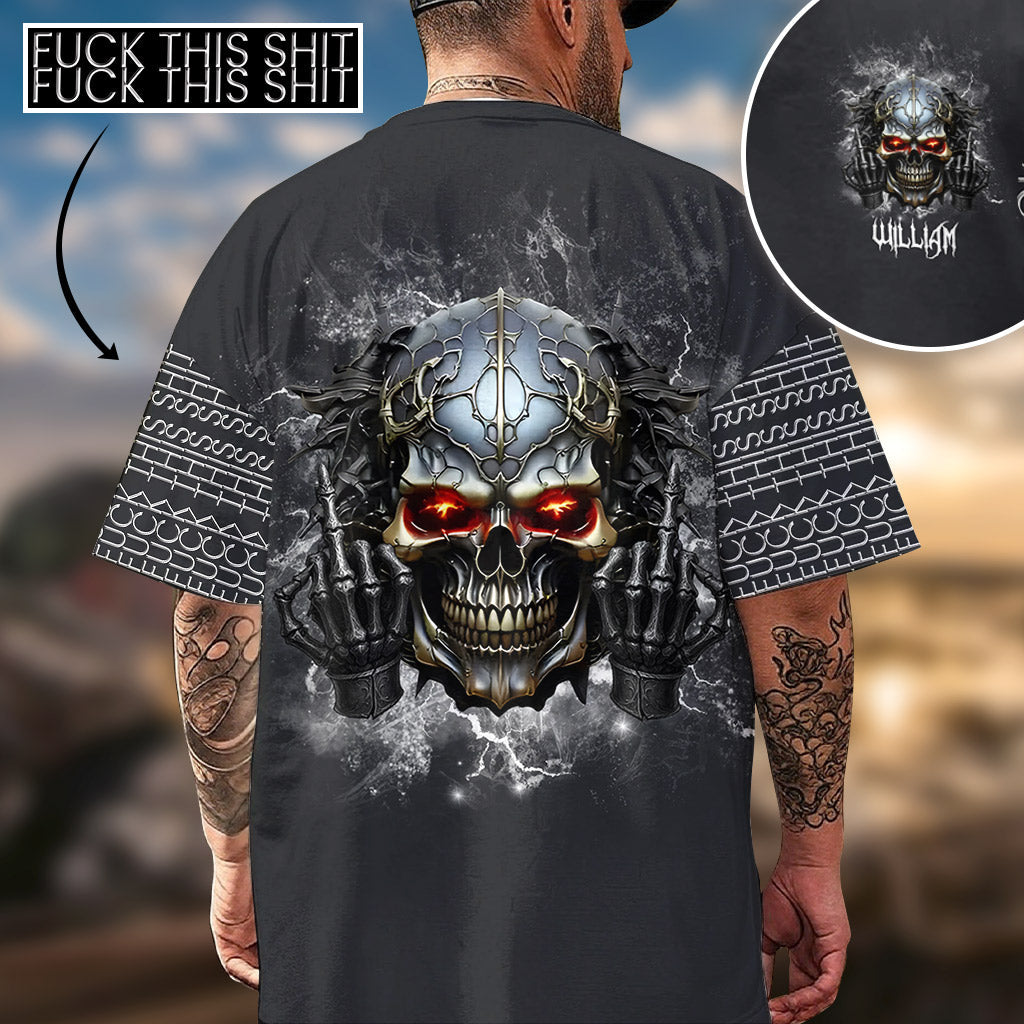 F*ck This Sh*t - Personalized Skull All Over Shirt