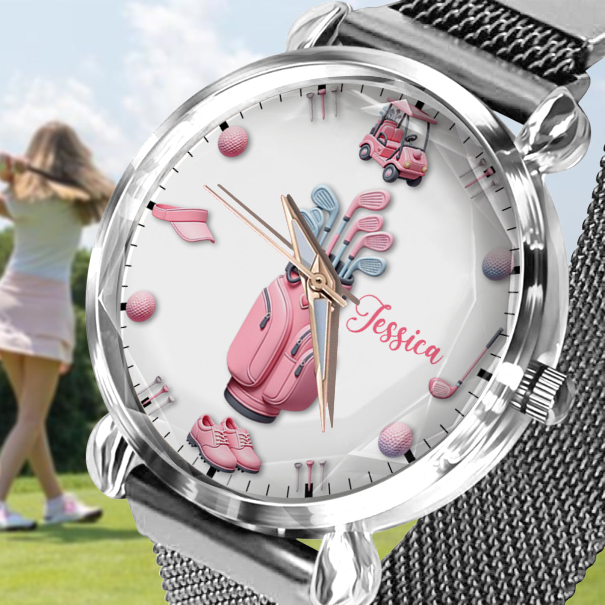 Love Golf - Personalized Golf Women Hand Watch