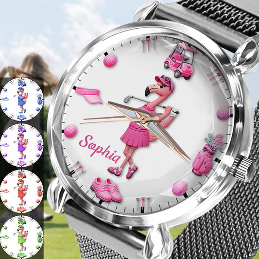 Time For Golf - Personalized Golf Women Hand Watch