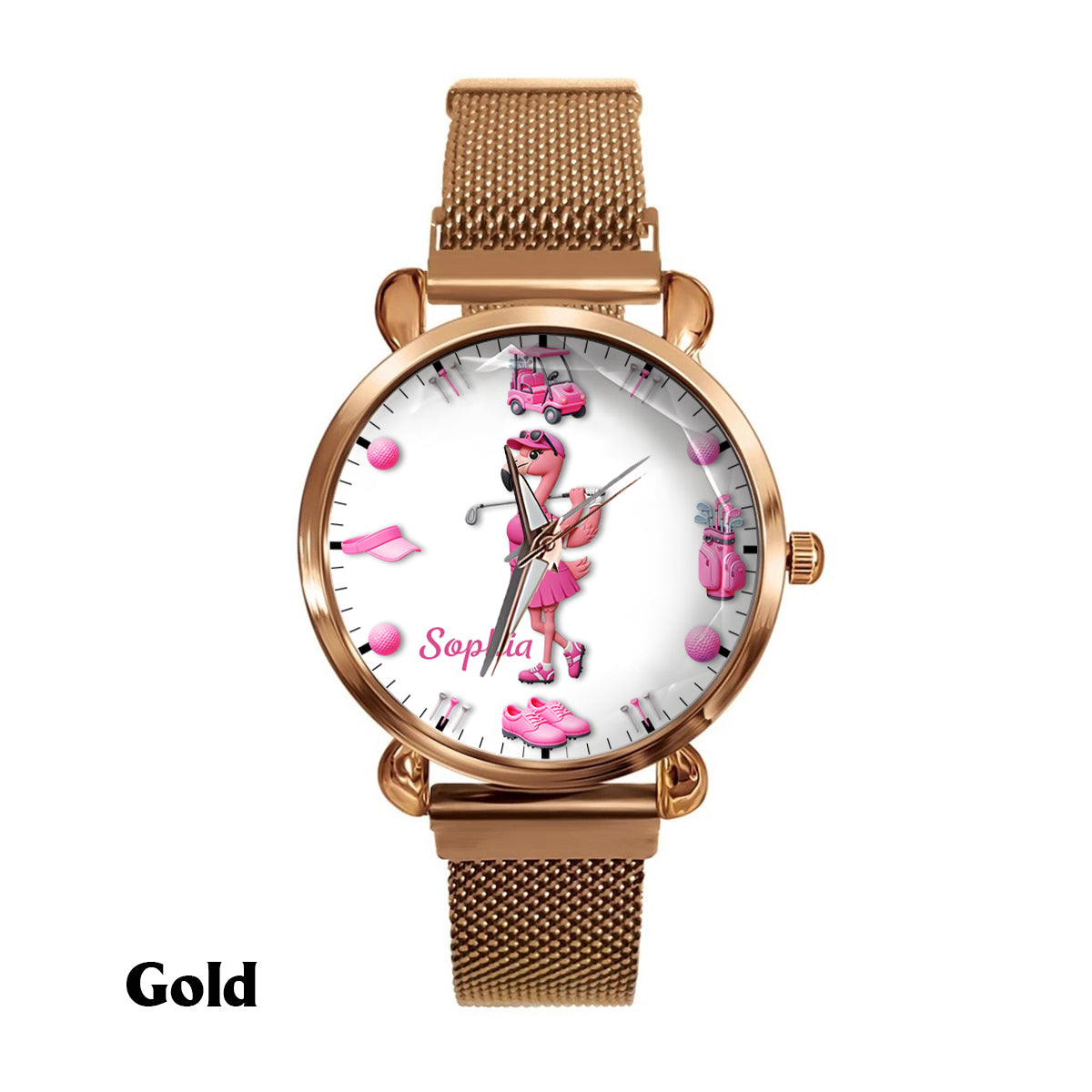 Time For Golf - Personalized Golf Women Hand Watch