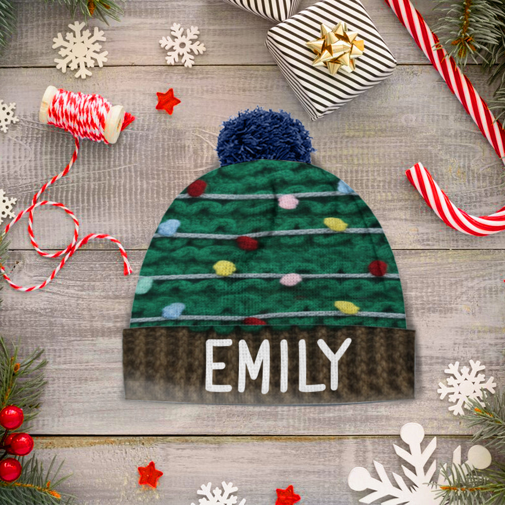 Cute Christmas Tree - Personalized Family Beanie Hat