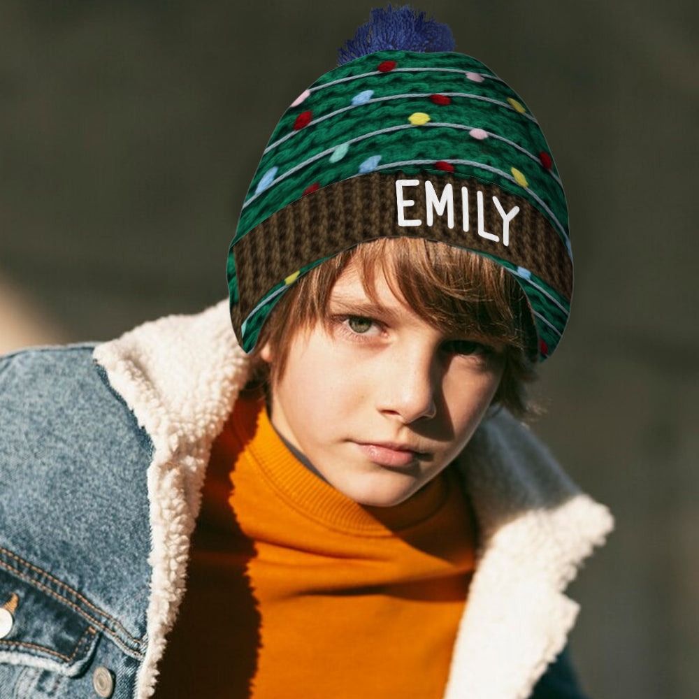 Cute Christmas Tree - Personalized Family Beanie Hat