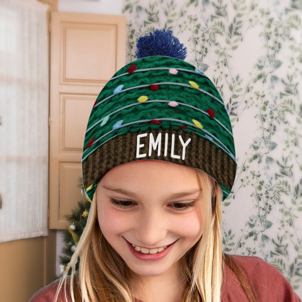 Cute Christmas Tree - Personalized Family Beanie Hat