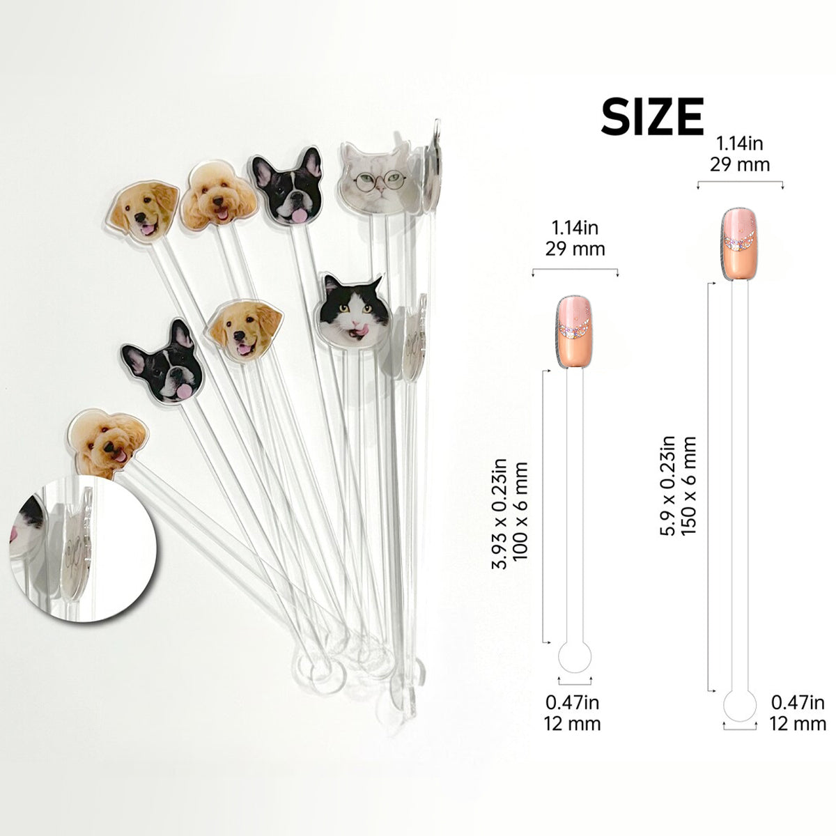 Love Nails Design, Gift for Girl - Personalized Nail Salon Set Accent Mug with Acrylic Stirrers