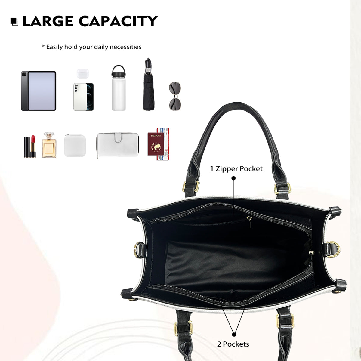 Love Highland Cow - Personalized Highland Cow Leather Handbag & Leather Long Wallet