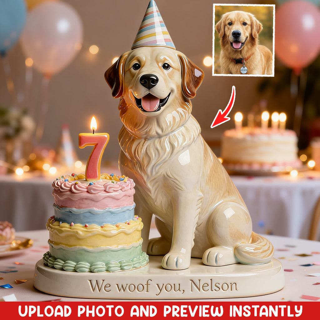 Pet Birthday Party - Personalized Dog Custom Shaped Acrylic Plaque