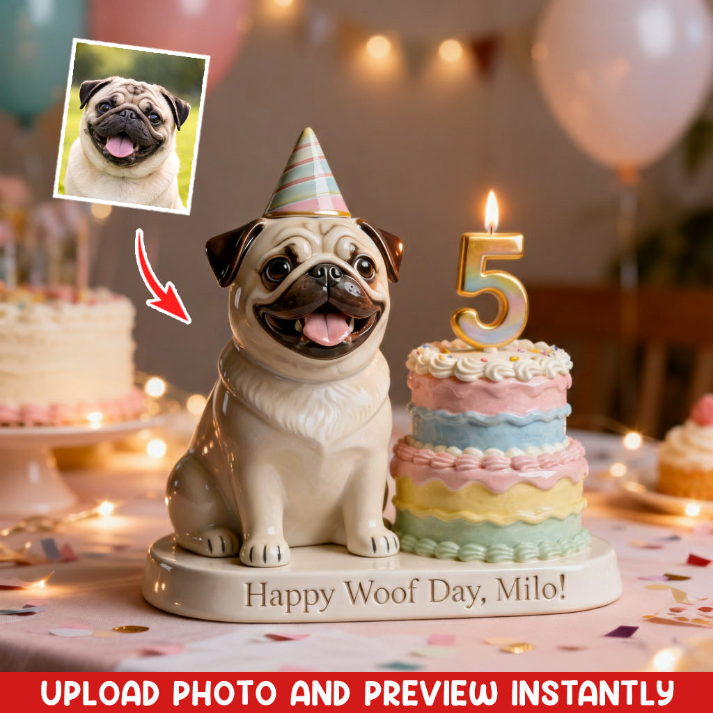 Pet Birthday Party - Personalized Dog Custom Shaped Acrylic Plaque