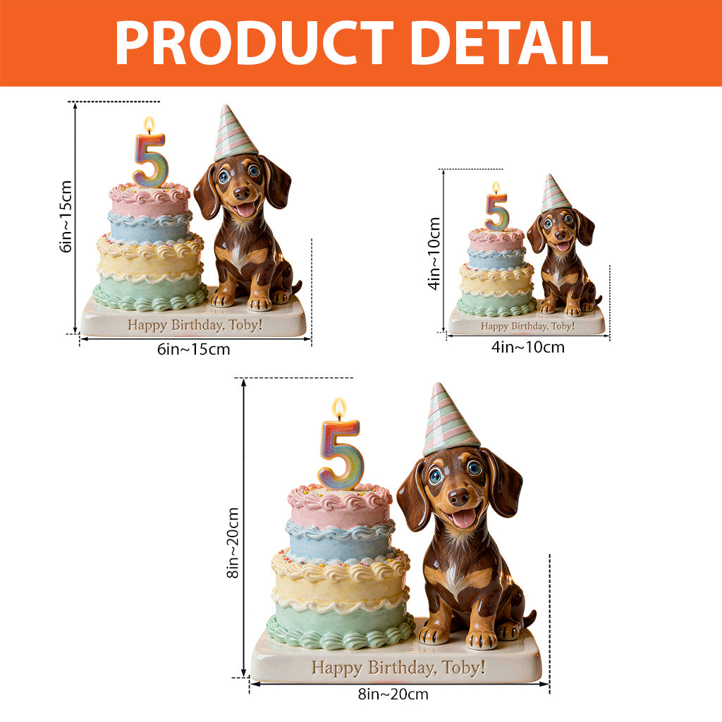 Pet Birthday Party - Personalized Dog Custom Shaped Acrylic Plaque