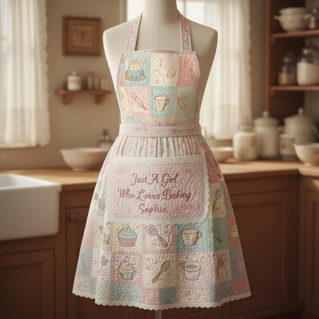 Just A Girl Who Loves Baking - Personalized Baking Apron