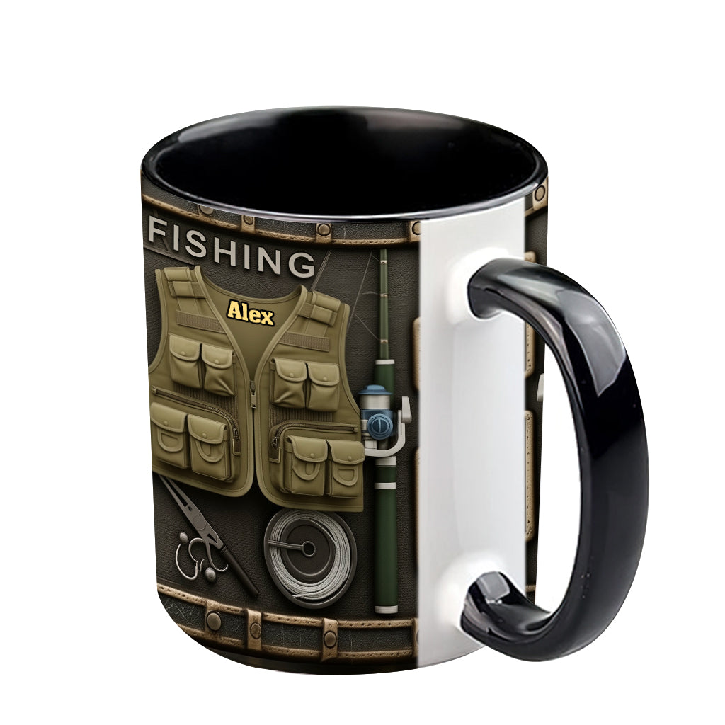 Love Fishing - Personalized Fishing Accent Mug