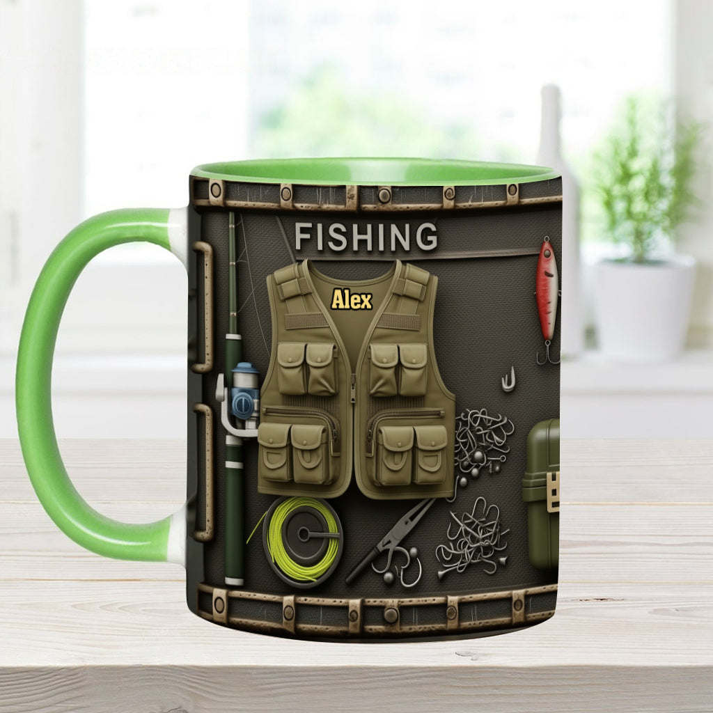 Love Fishing - Personalized Fishing Accent Mug