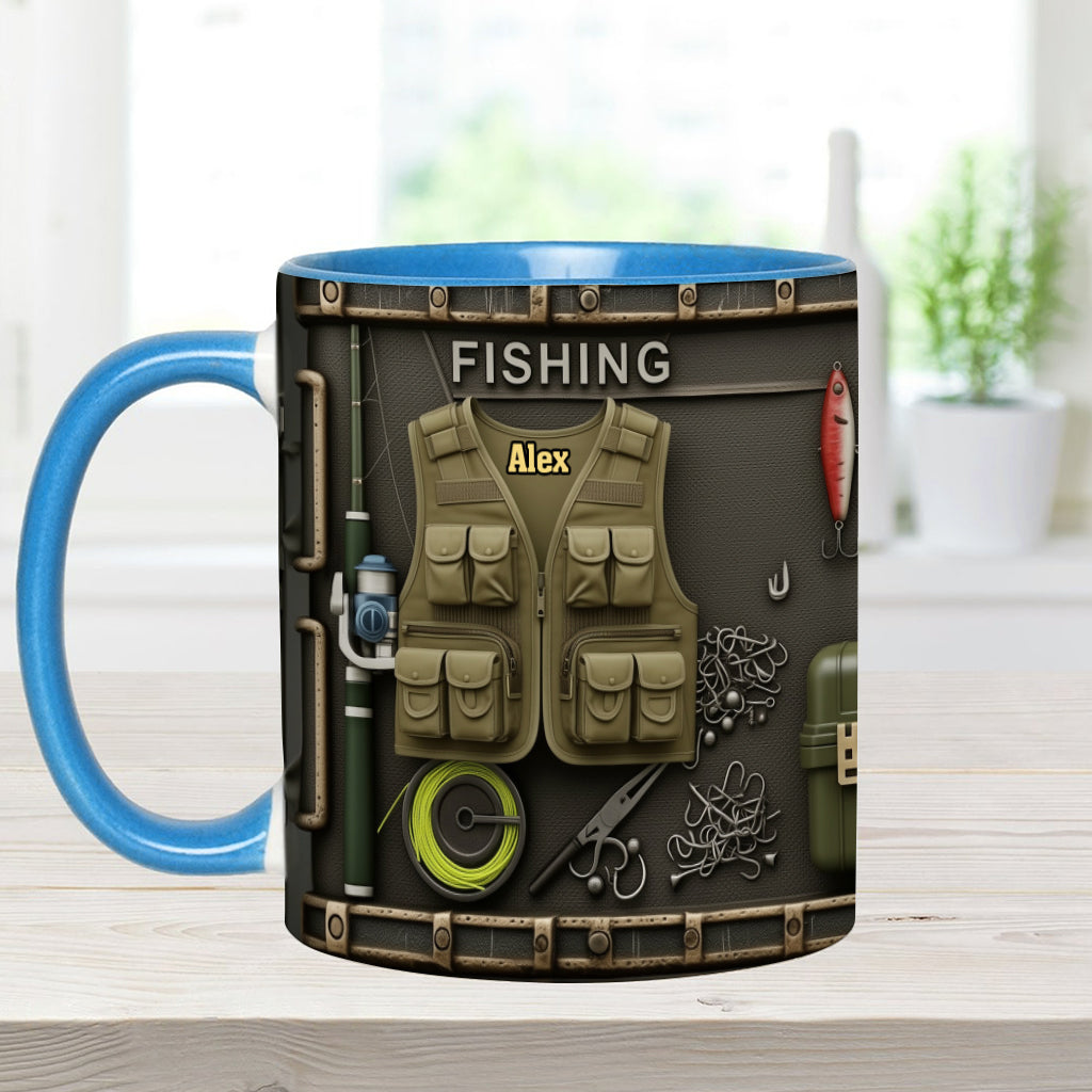 Love Fishing - Personalized Fishing Accent Mug