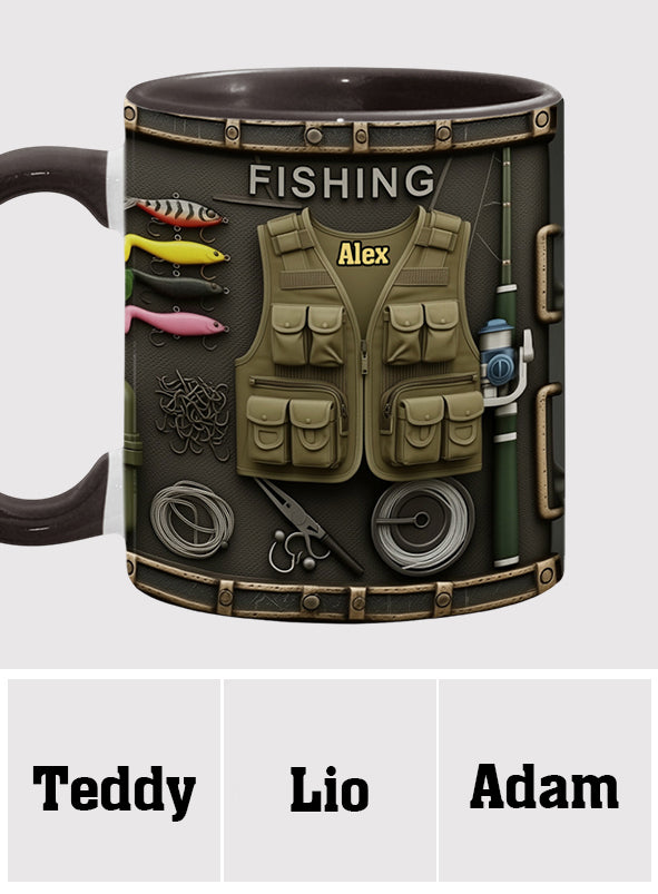 Love Fishing - Personalized Fishing Accent Mug