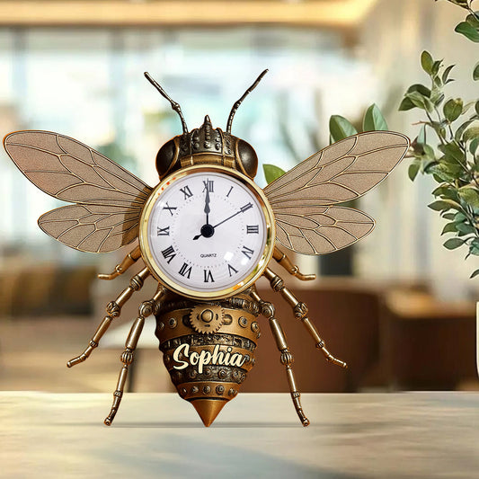 Bee Lovers - Personalized Bee Acrylic Clock Plaque