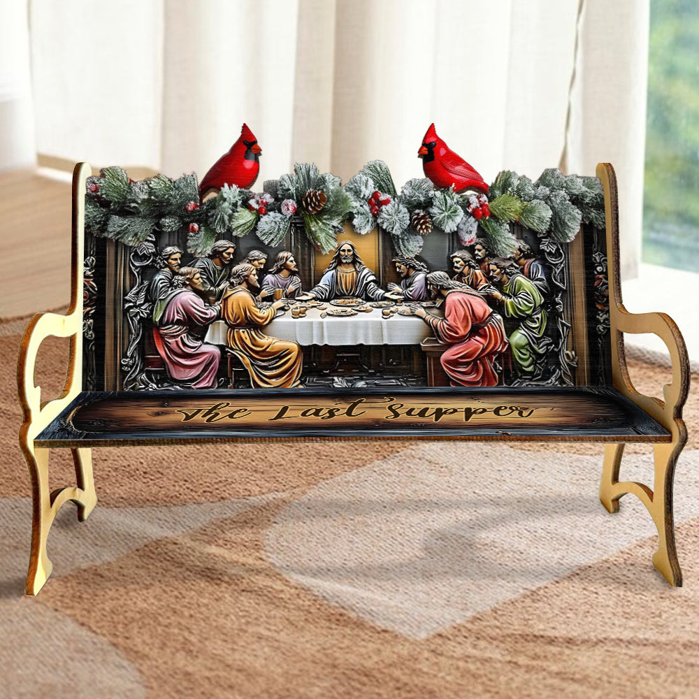 The Last Supper - Personalized Christian Wooden Bench
