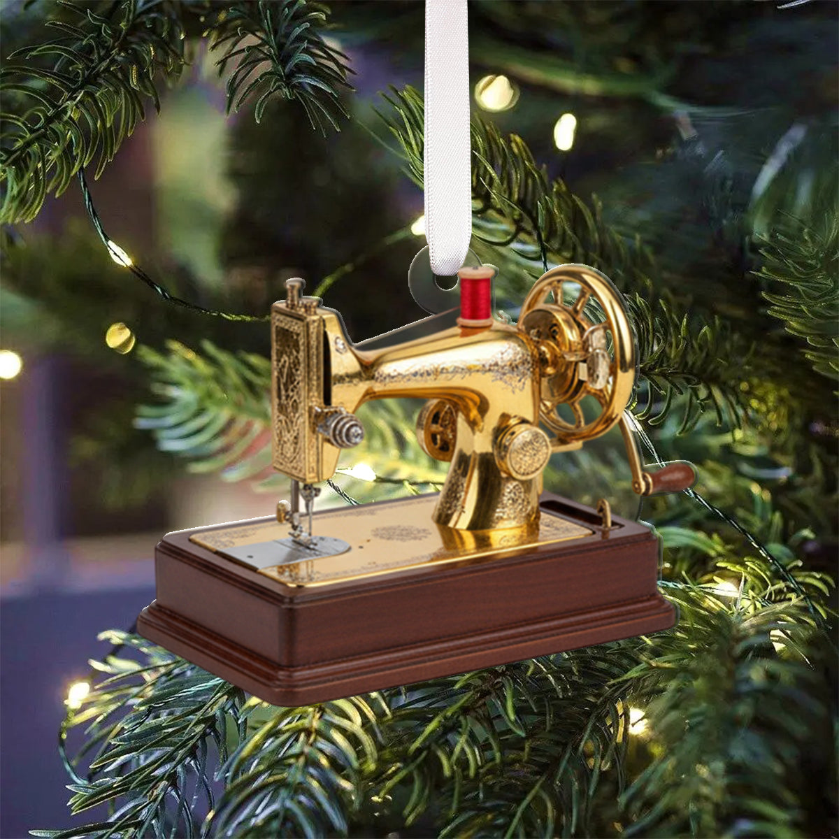 Love Sewing - Personalized Sewing Folded Advent Calendar With Ornaments