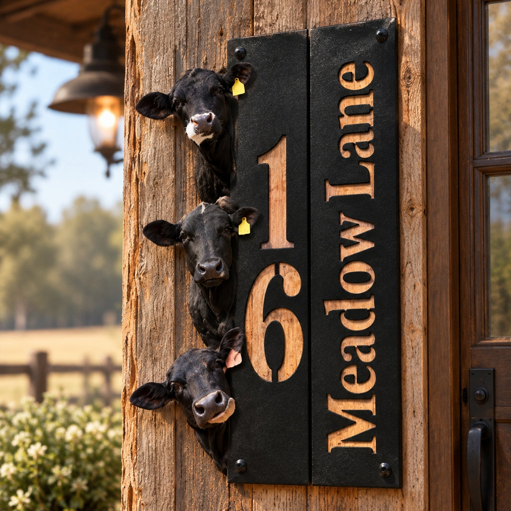 Country Life - Personalized Farmer 3D Printed Cut Metal Sign