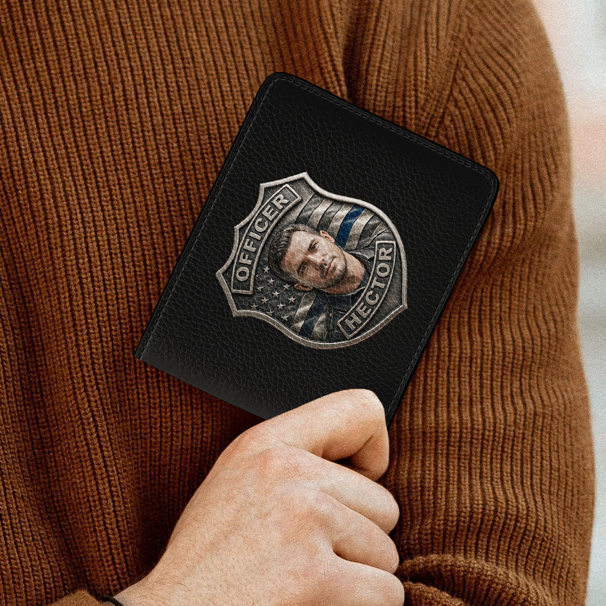 Proud Police - Personalized Police Officer Leather Wallet