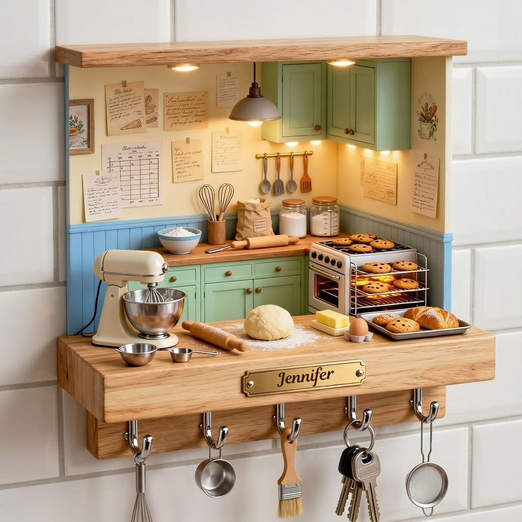 Love Baking - Personalized Baking Custom Shaped Hanging Rack