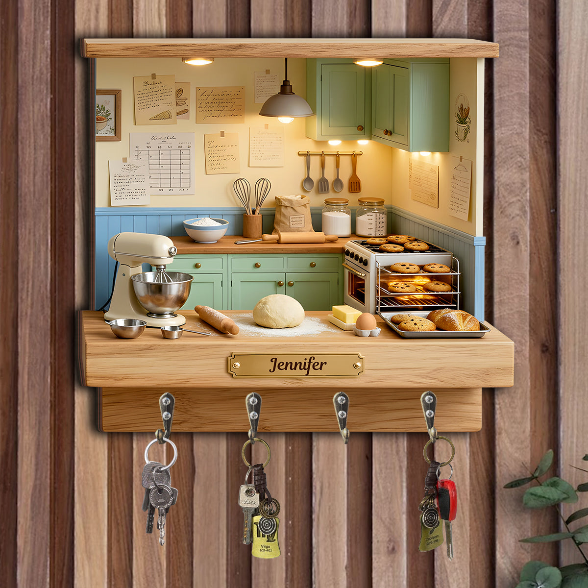 Love Baking - Personalized Baking Custom Shaped Hanging Rack