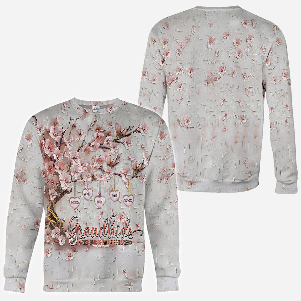 Grandkids Make Life More Grand - Personalized Grandma All Over Shirt