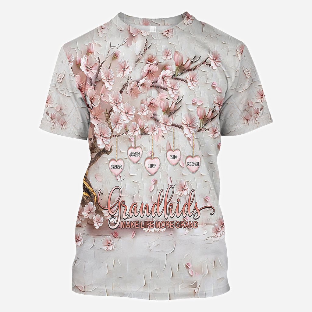 Grandkids Make Life More Grand - Personalized Grandma All Over Shirt