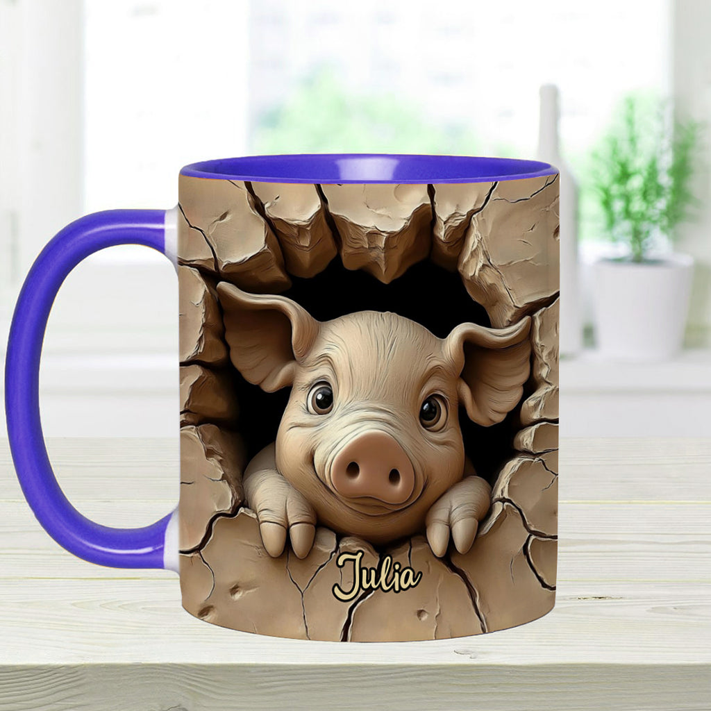 Cute Pig - Personalized Pig Lover Accent Mug