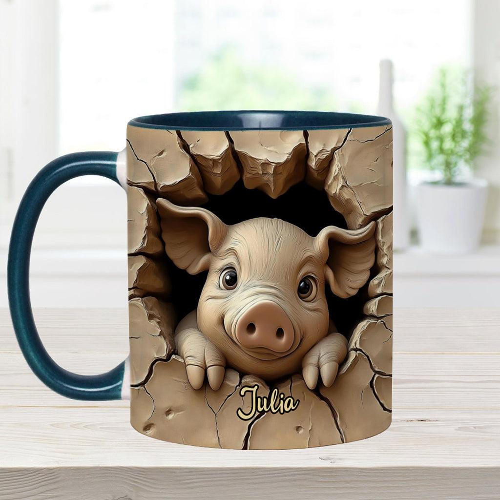 Cute Pig - Personalized Pig Lover Accent Mug