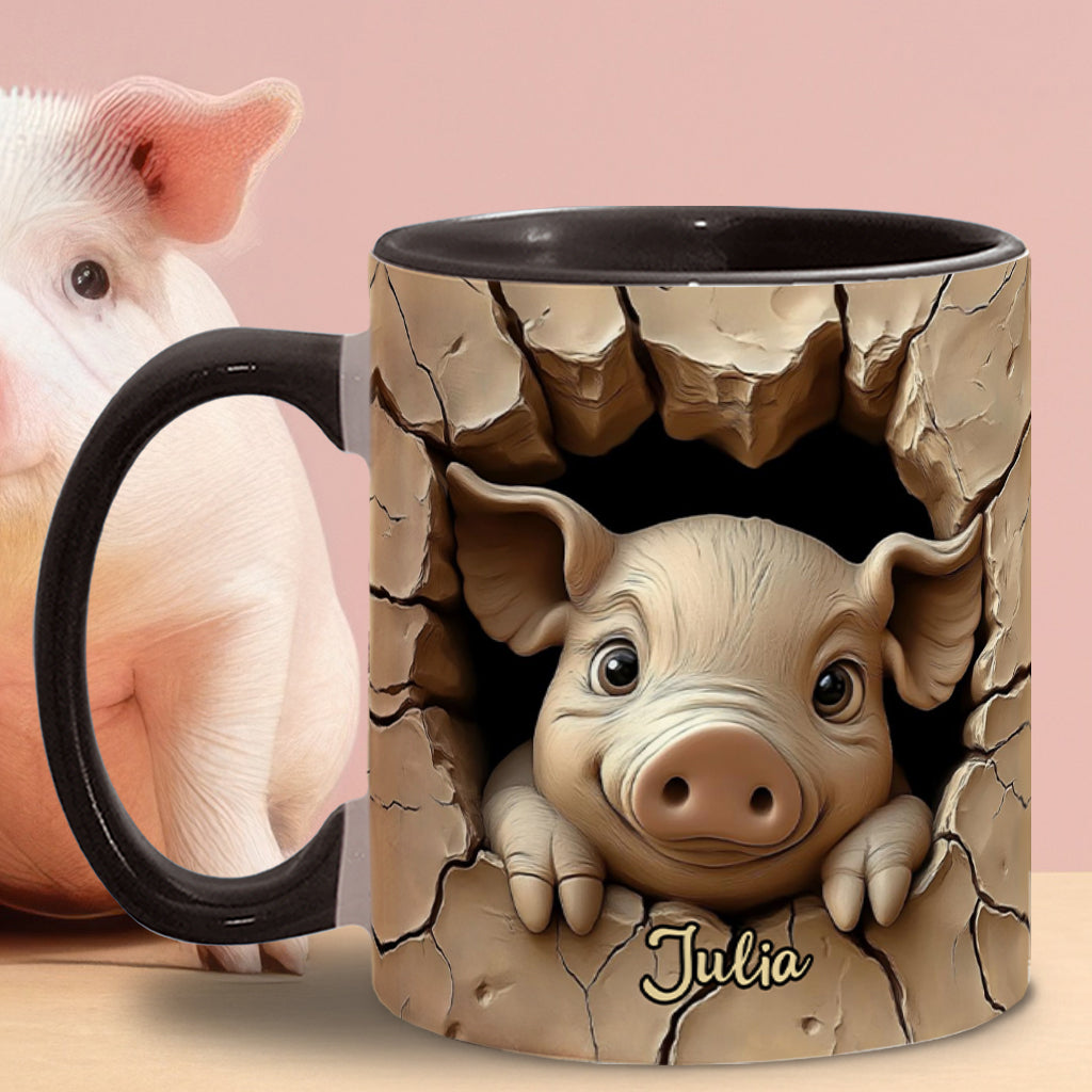 Cute Pig - Personalized Pig Lover Accent Mug
