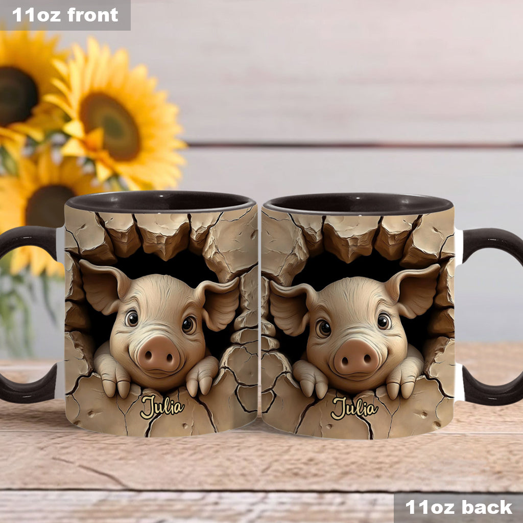 Cute Pig - Personalized Pig Lover Accent Mug