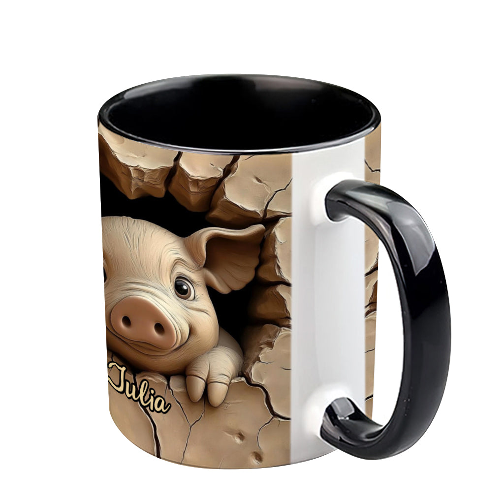 Cute Pig - Personalized Pig Lover Accent Mug