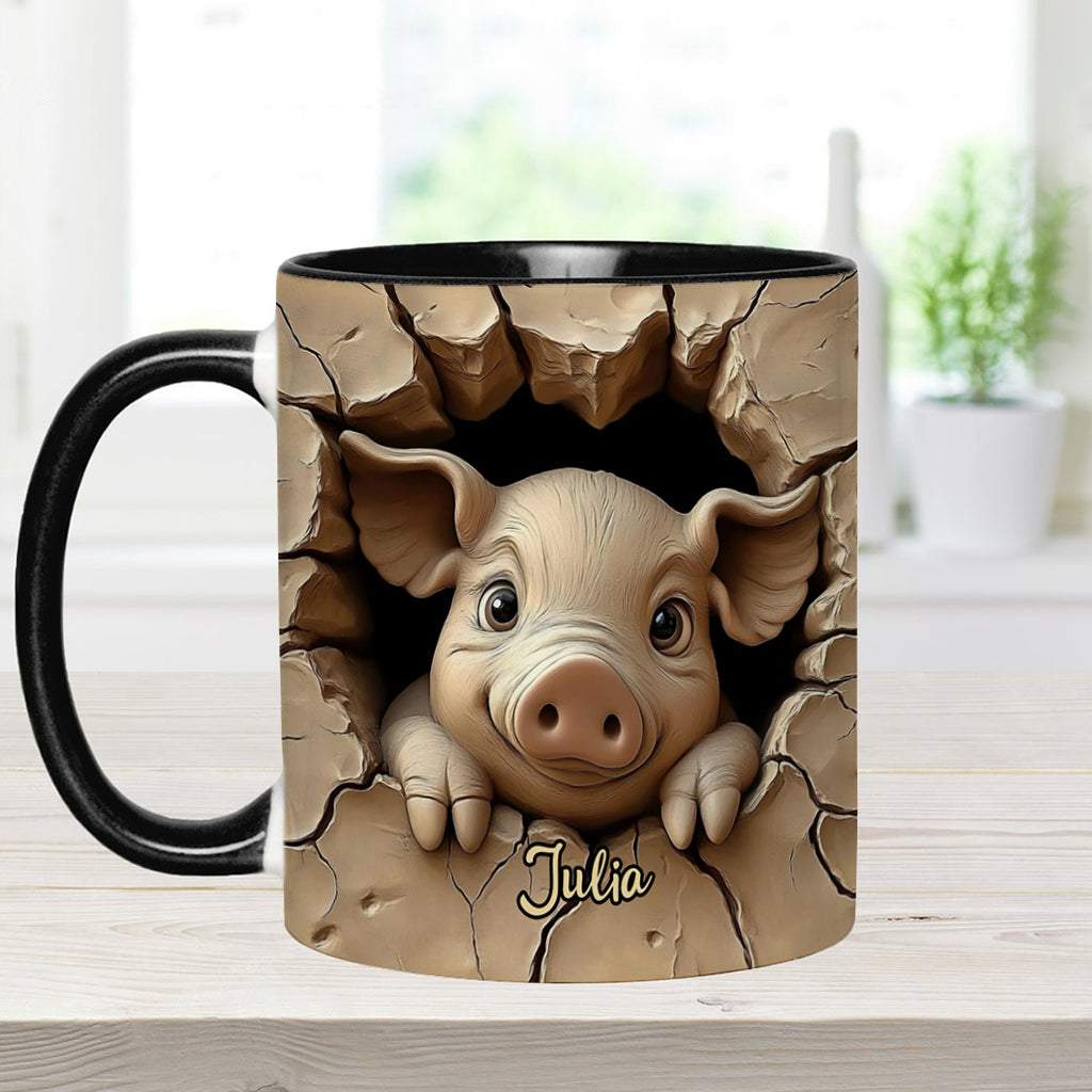 Cute Pig - Personalized Pig Lover Accent Mug