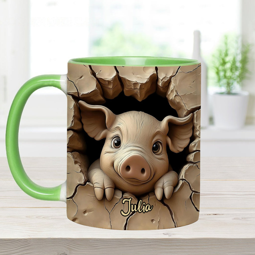 Cute Pig - Personalized Pig Lover Accent Mug