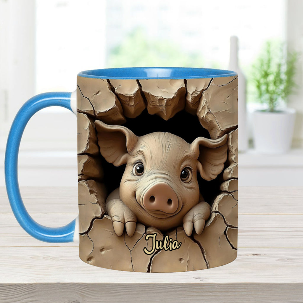 Cute Pig - Personalized Pig Lover Accent Mug
