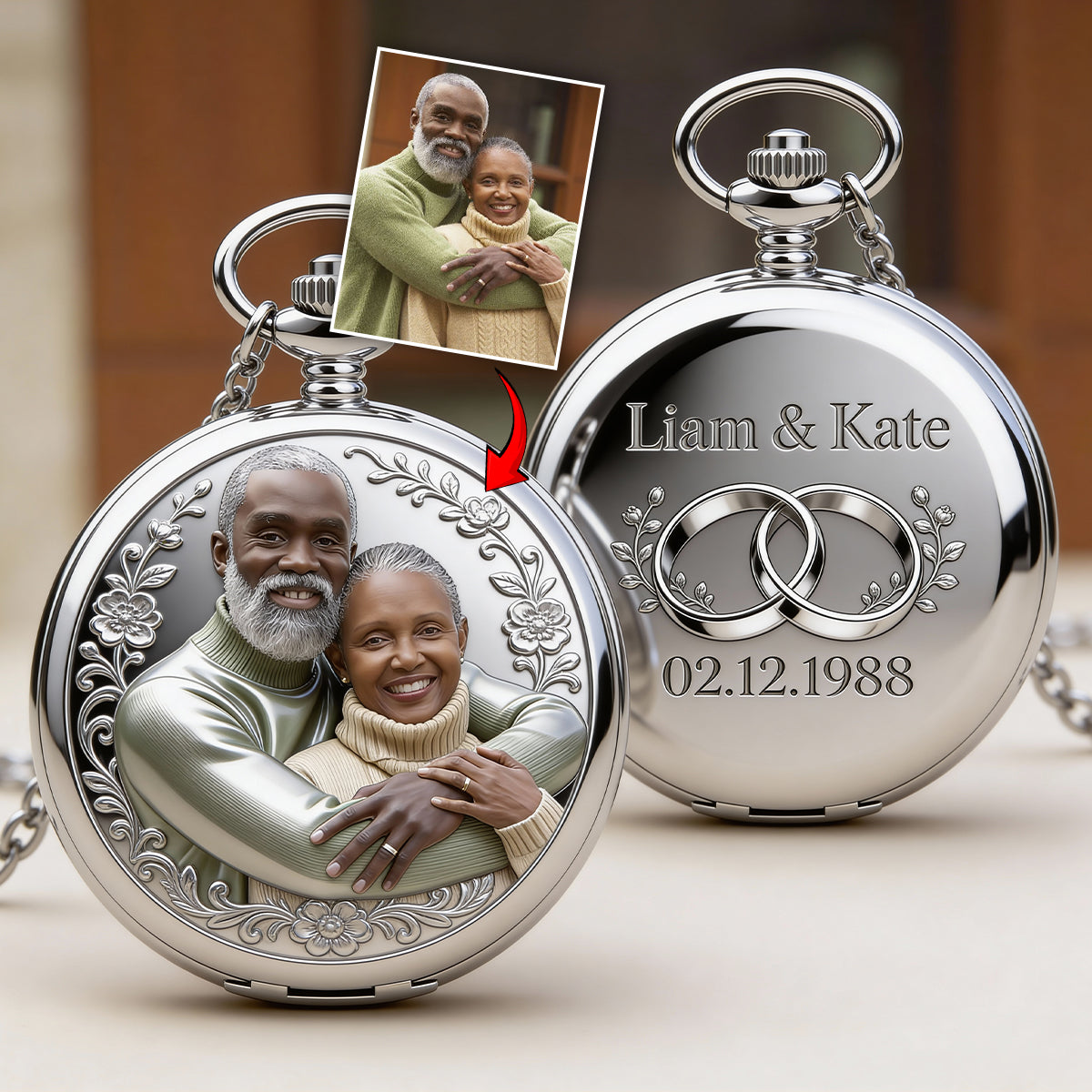 I'm Yours No Returns Or Refunds - Personalized Couple Pocket Watch
