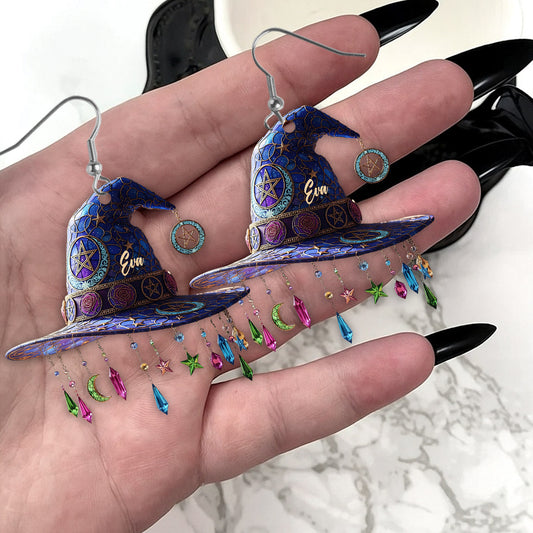 Magical Hat - Personalized Witch Earrings