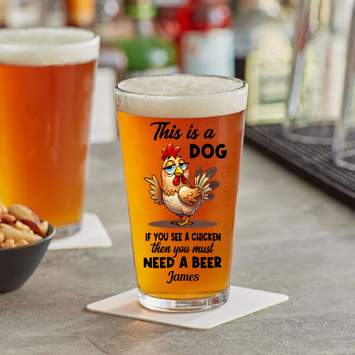 You Must Need A Beer - Personalized Beer Beer Glass